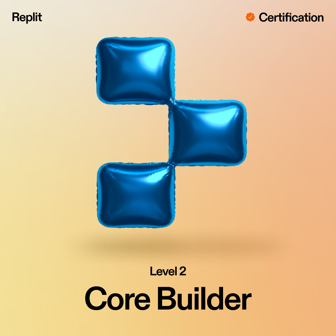 Amit Mathapati's Level 2 Core Builder Replit Certification